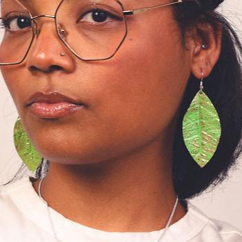 Leafy Green Earrings - Small