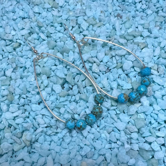 Turquoise Tear-drop Earrings