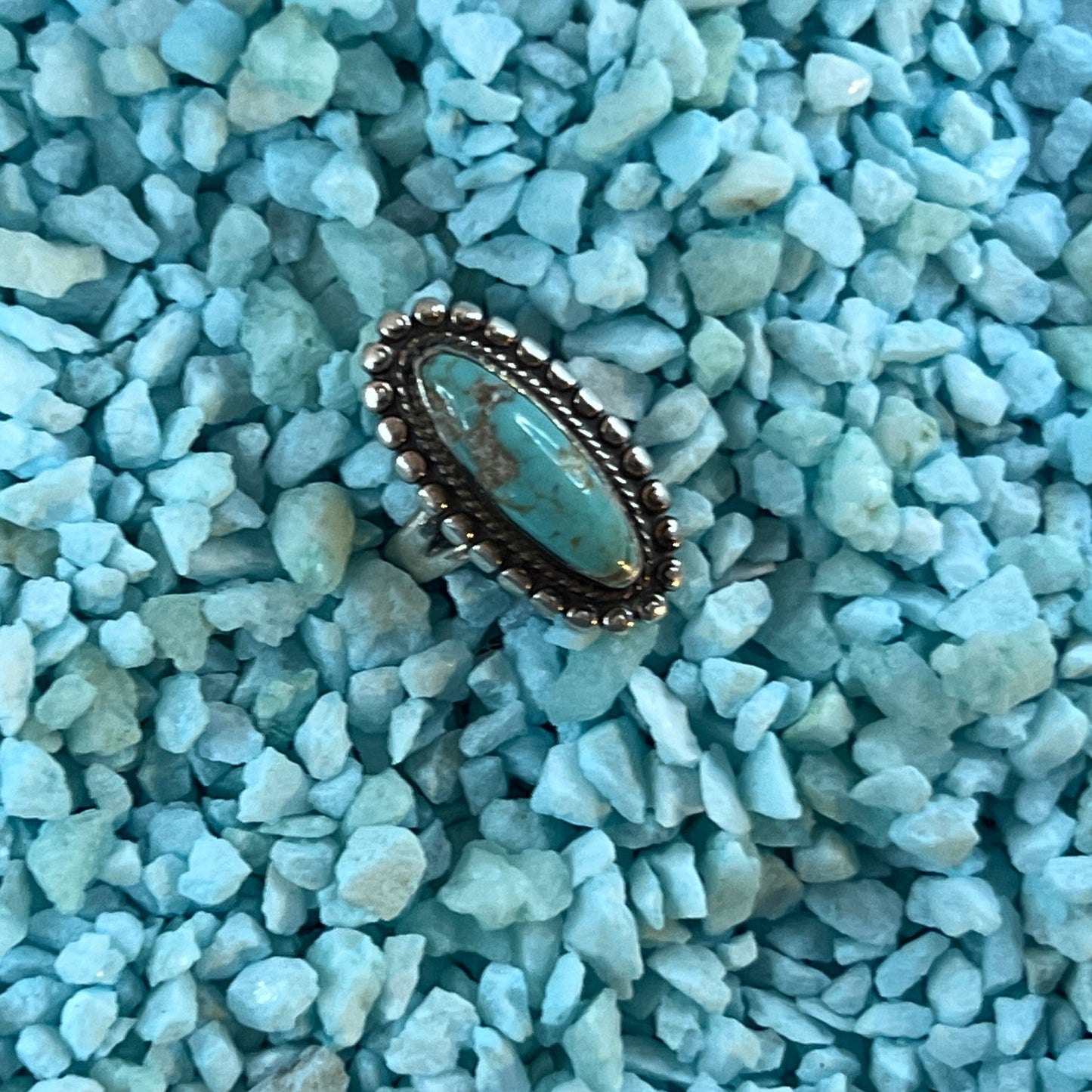 Oval Bezel Set Turquoise Ring
