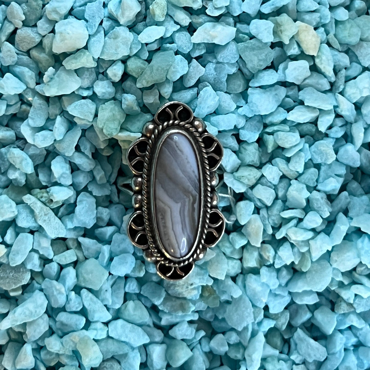 Grey Agate Ring