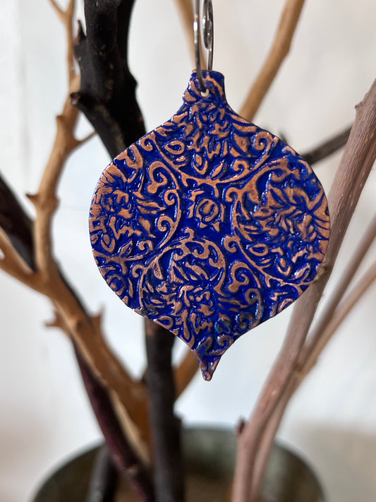 Copper & Lapis Lazuli Blue Ornament